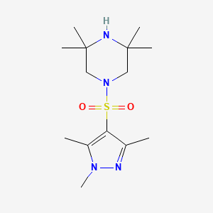 3,3,5,5-Tetramethyl-1-(1,3,5-trimethylpyrazol-4-yl)sulfonylpiperazine