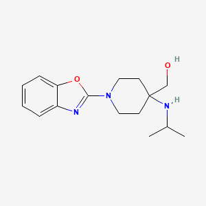 molecular formula C16H23N3O2 B6748613 [1-(1,3-Benzoxazol-2-yl)-4-(propan-2-ylamino)piperidin-4-yl]methanol 