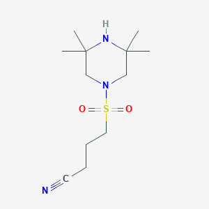 4-(3,3,5,5-Tetramethylpiperazin-1-yl)sulfonylbutanenitrile