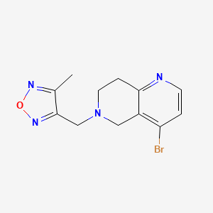 3-[(4-bromo-7,8-dihydro-5H-1,6-naphthyridin-6-yl)methyl]-4-methyl-1,2,5-oxadiazole