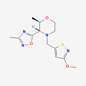 (2R,3S)-4-[(3-methoxy-1,2-thiazol-5-yl)methyl]-2-methyl-3-(3-methyl-1,2,4-oxadiazol-5-yl)morpholine