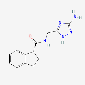 (1R)-N-[(3-amino-1H-1,2,4-triazol-5-yl)methyl]-2,3-dihydro-1H-indene-1-carboxamide