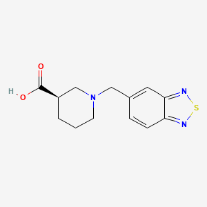 molecular formula C13H15N3O2S B6748684 (3R)-1-(2,1,3-benzothiadiazol-5-ylmethyl)piperidine-3-carboxylic acid 