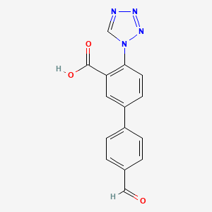 4'-formyl-4-(1H-1,2,3,4-tetrazol-1-yl)-[1,1'-biphenyl]-3-carboxylic acid