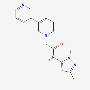 N-(2,5-dimethylpyrazol-3-yl)-2-(5-pyridin-3-yl-3,6-dihydro-2H-pyridin-1-yl)acetamide