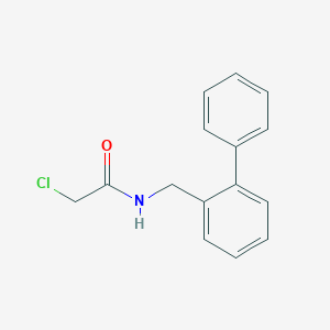 2-chloro-N-[(2-phenylphenyl)methyl]acetamide