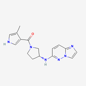 [(3R)-3-(imidazo[1,2-b]pyridazin-6-ylamino)pyrrolidin-1-yl]-(4-methyl-1H-pyrrol-3-yl)methanone