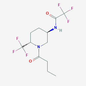 N-[(3R,6S)-1-butanoyl-6-(trifluoromethyl)piperidin-3-yl]-2,2,2-trifluoroacetamide