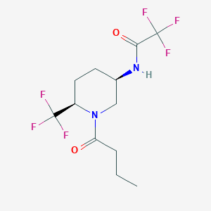 N-[(3R,6R)-1-butanoyl-6-(trifluoromethyl)piperidin-3-yl]-2,2,2-trifluoroacetamide