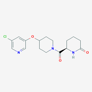 (6R)-6-[4-(5-chloropyridin-3-yl)oxypiperidine-1-carbonyl]piperidin-2-one