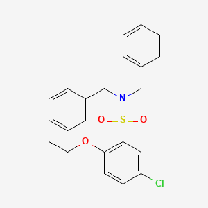 molecular formula C22H22ClNO3S B6748844 N,N-dibenzyl-5-chloro-2-ethoxybenzenesulfonamide 