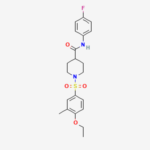 1-(4-ethoxy-3-methylphenyl)sulfonyl-N-(4-fluorophenyl)piperidine-4-carboxamide