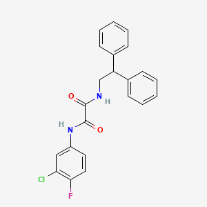 N'-(3-chloro-4-fluorophenyl)-N-(2,2-diphenylethyl)oxamide