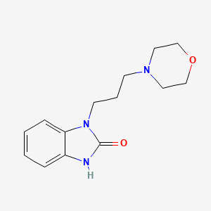 molecular formula C14H19N3O2 B6748933 1-[3-(morpholin-4-yl)propyl]-1,3-dihydro-2H-benzimidazol-2-one 