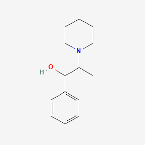 molecular formula C14H21NO B6748950 1-Phenyl-2-piperidin-1-ylpropan-1-ol 