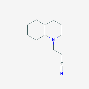 molecular formula C12H20N2 B6748954 3-(3,4,4a,5,6,7,8,8a-octahydro-2H-quinolin-1-yl)propanenitrile 