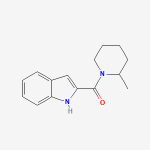 molecular formula C15H18N2O B6748970 1H-indol-2-yl-(2-methylpiperidin-1-yl)methanone 