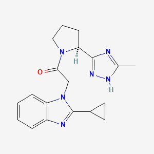 2-(2-cyclopropylbenzimidazol-1-yl)-1-[(2S)-2-(5-methyl-1H-1,2,4-triazol-3-yl)pyrrolidin-1-yl]ethanone