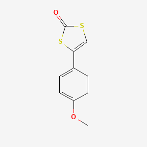 molecular formula C10H8O2S2 B6749020 4-(4-甲氧基苯基)-1,3-二硫醇-2-酮 