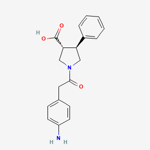 molecular formula C19H20N2O3 B6749051 (3R,4S)-1-[2-(4-aminophenyl)acetyl]-4-phenylpyrrolidine-3-carboxylic acid 