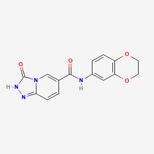 N-(2,3-dihydro-1,4-benzodioxin-6-yl)-3-oxo-2H-[1,2,4]triazolo[4,3-a]pyridine-6-carboxamide