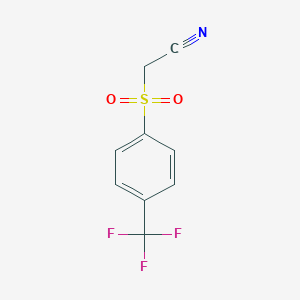 molecular formula C9H6F3NO2S B067491 2-(4-Trifluoromethylbenzenesulfonyl)acetonitrile CAS No. 186405-37-8