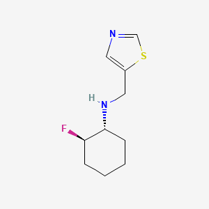 molecular formula C10H15FN2S B6749104 (1R,2R)-2-fluoro-N-(1,3-thiazol-5-ylmethyl)cyclohexan-1-amine 