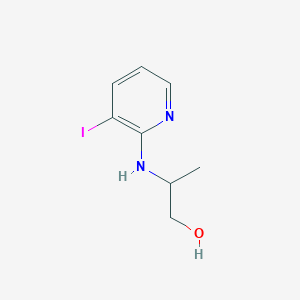 molecular formula C8H11IN2O B6749125 2-[(3-Iodopyridin-2-yl)amino]propan-1-ol 