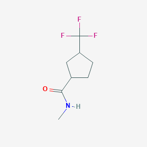 molecular formula C8H12F3NO B6749139 N-methyl-3-(trifluoromethyl)cyclopentane-1-carboxamide 