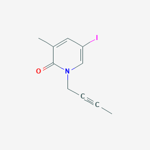 molecular formula C10H10INO B6749150 1-But-2-ynyl-5-iodo-3-methylpyridin-2-one 