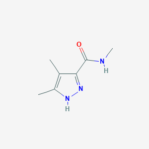 molecular formula C7H11N3O B6749152 N,4,5-trimethyl-1H-pyrazole-3-carboxamide 