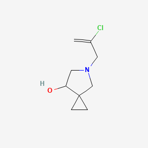 molecular formula C9H14ClNO B6749153 5-(2-Chloroprop-2-enyl)-5-azaspiro[2.4]heptan-7-ol 