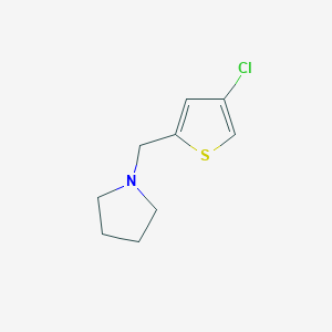 molecular formula C9H12ClNS B6749154 1-[(4-Chlorothiophen-2-yl)methyl]pyrrolidine 