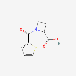 molecular formula C9H9NO3S B6749183 1-(Thiophene-2-carbonyl)azetidine-2-carboxylic acid 