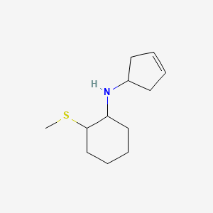 molecular formula C12H21NS B6749203 N-cyclopent-3-en-1-yl-2-methylsulfanylcyclohexan-1-amine 