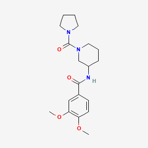 3,4-dimethoxy-N-[1-(pyrrolidine-1-carbonyl)piperidin-3-yl]benzamide