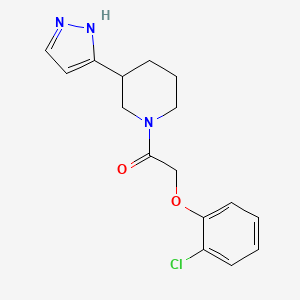 2-(2-chlorophenoxy)-1-[3-(1H-pyrazol-5-yl)piperidin-1-yl]ethanone