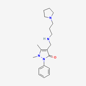 1,5-Dimethyl-2-phenyl-4-[(3-pyrrolidin-1-ylpropylamino)methyl]pyrazol-3-one