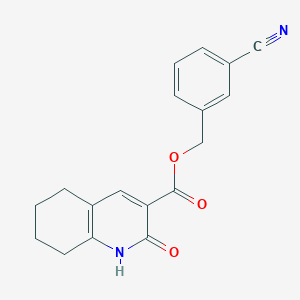 molecular formula C18H16N2O3 B6749311 (3-cyanophenyl)methyl 2-oxo-5,6,7,8-tetrahydro-1H-quinoline-3-carboxylate 