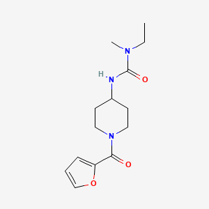 molecular formula C14H21N3O3 B6749318 1-Ethyl-3-[1-(furan-2-carbonyl)piperidin-4-yl]-1-methylurea 