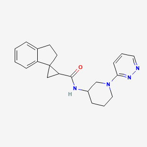 molecular formula C21H24N4O B6749348 N-(1-pyridazin-3-ylpiperidin-3-yl)spiro[1,2-dihydroindene-3,2'-cyclopropane]-1'-carboxamide 