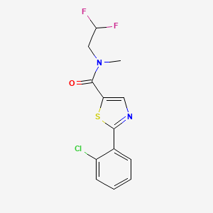 2-(2-chlorophenyl)-N-(2,2-difluoroethyl)-N-methyl-1,3-thiazole-5-carboxamide