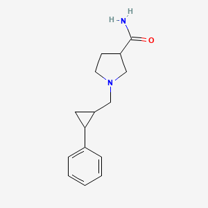 1-[(2-Phenylcyclopropyl)methyl]pyrrolidine-3-carboxamide