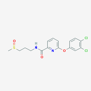 molecular formula C16H16Cl2N2O3S B6749386 6-(3,4-dichlorophenoxy)-N-(3-methylsulfinylpropyl)pyridine-2-carboxamide 