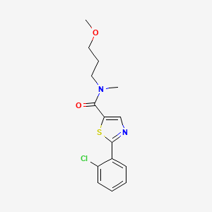 2-(2-chlorophenyl)-N-(3-methoxypropyl)-N-methyl-1,3-thiazole-5-carboxamide