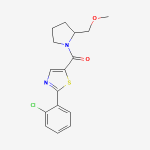 [2-(2-Chlorophenyl)-1,3-thiazol-5-yl]-[2-(methoxymethyl)pyrrolidin-1-yl]methanone