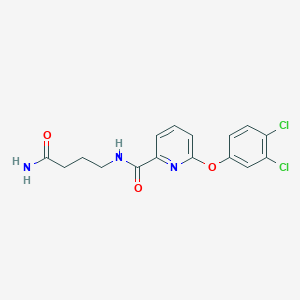 N-(4-amino-4-oxobutyl)-6-(3,4-dichlorophenoxy)pyridine-2-carboxamide