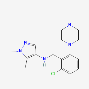 N-[[2-chloro-6-(4-methylpiperazin-1-yl)phenyl]methyl]-1,5-dimethylpyrazol-4-amine