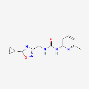 1-[(5-Cyclopropyl-1,2,4-oxadiazol-3-yl)methyl]-3-(6-methylpyridin-2-yl)urea