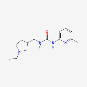 molecular formula C14H22N4O B6749561 1-[(1-Ethylpyrrolidin-3-yl)methyl]-3-(6-methylpyridin-2-yl)urea 